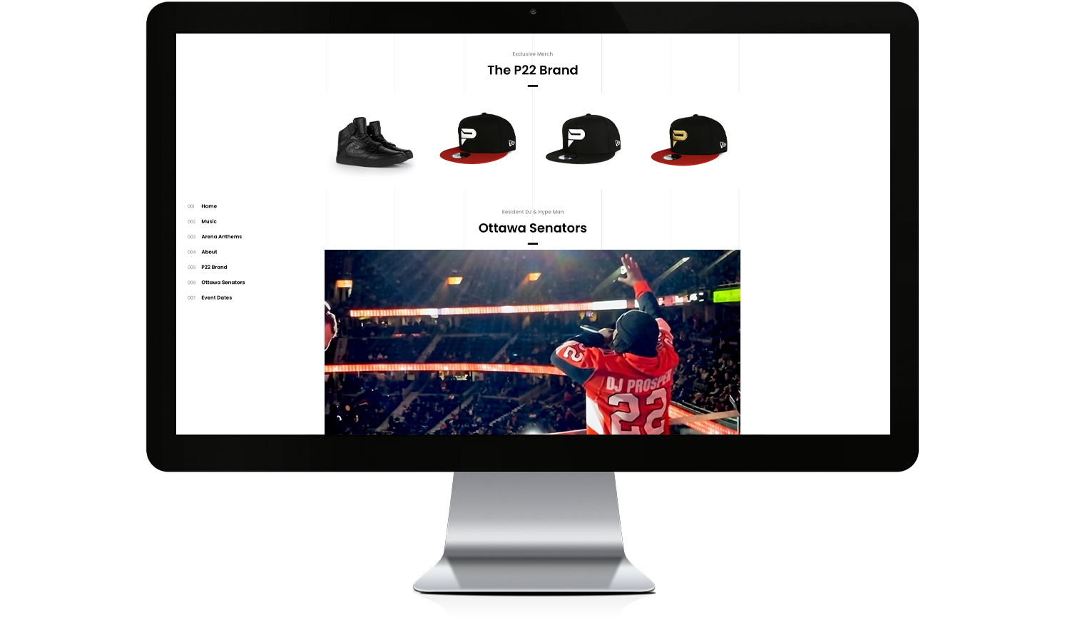 DJ Prosper Website Design